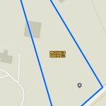 A digital map displays a large, irregularly-shaped plot outlined in blue with "MICHAEL R BIRDWELL" labeled inside, near FM 1187 in Aledo, 76008. Roads and building outlines appear nearby, along with time, signal, and compass indicators.