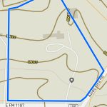 A digital map shows a blue-outlined property in Aledo, TX, bordered by roads including 2301 FM 1187 and Aledo Dana Road. Elevation lines and distances (e.g., 890 FT, 900 FT) are marked. The time on the screen reads 11:44.