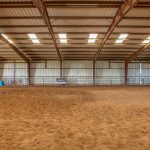 An empty arena inside a building.