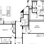 Black and white floor plan of a single-story house showing four bedrooms, three bathrooms, kitchen, dining area, family room, laundry, study, mud room, covered patio, foyer, porch, and a two-car garage.